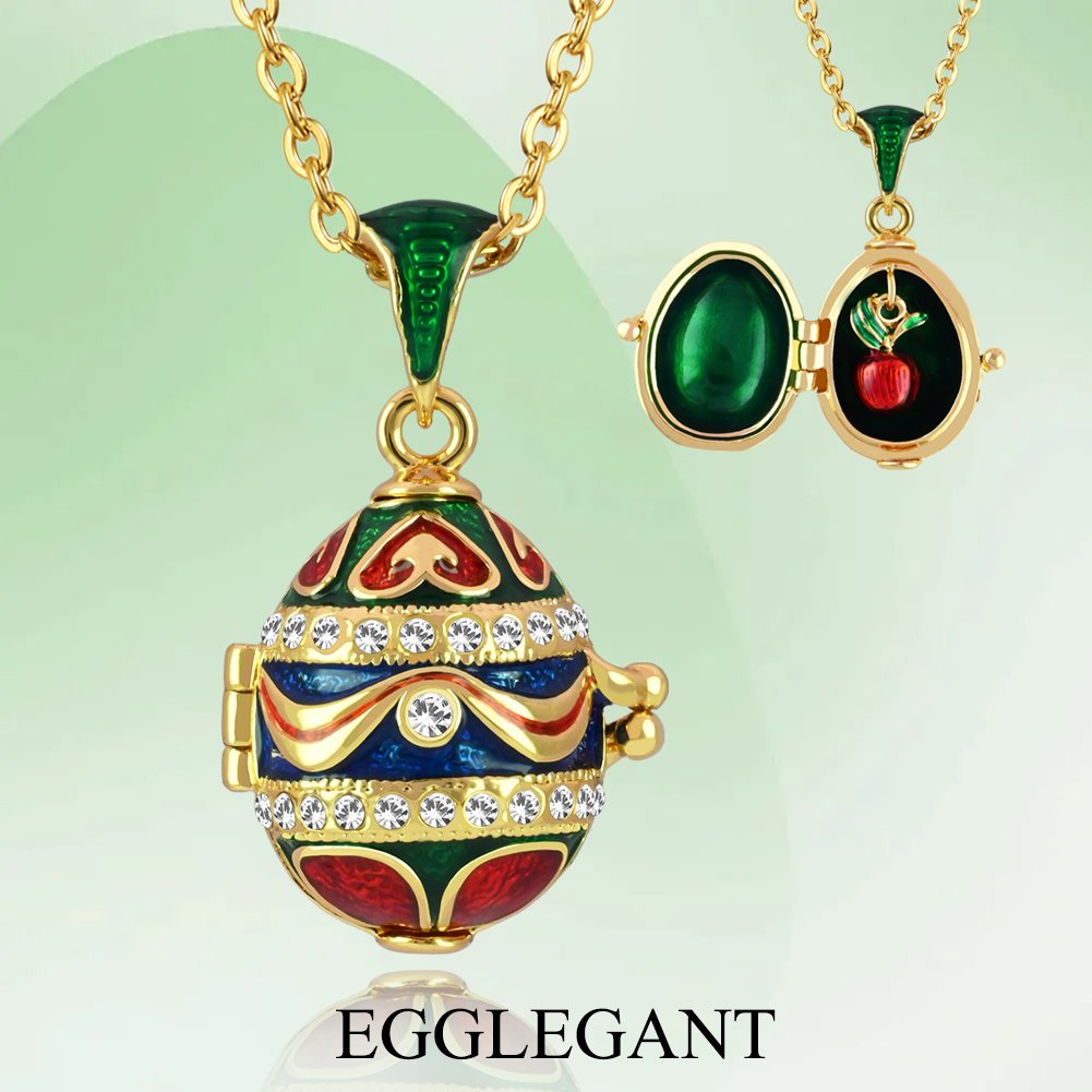 Charming Surprise Apple Egg Pendant - Image 2