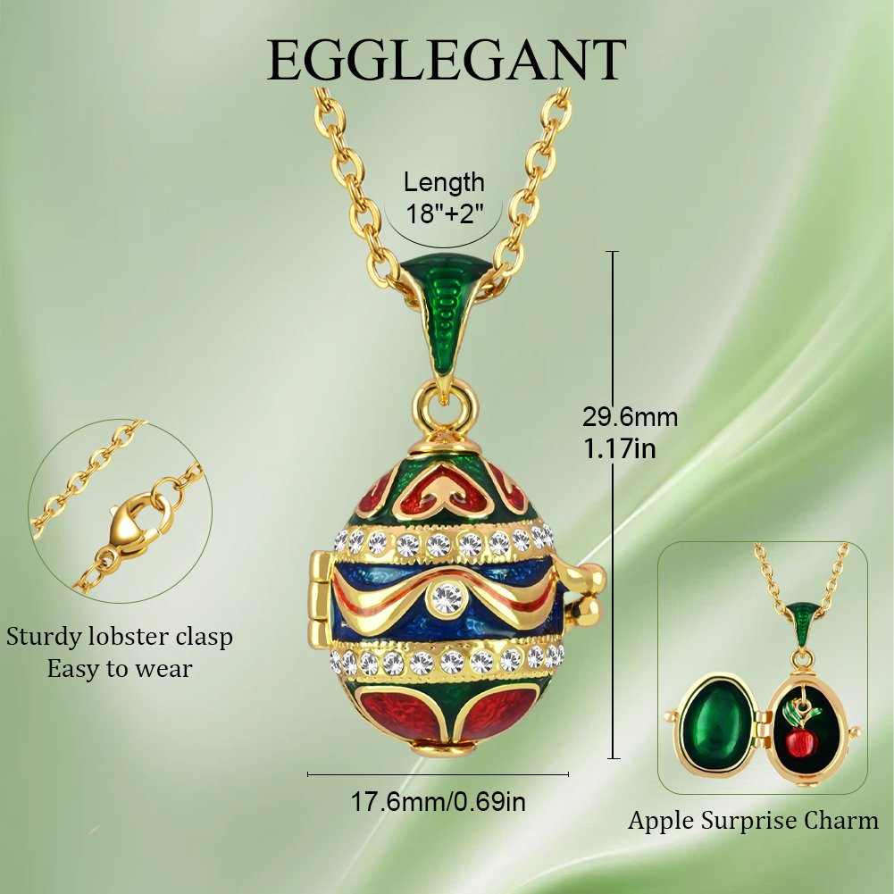 Charming Surprise Apple Egg Pendant - Image 6