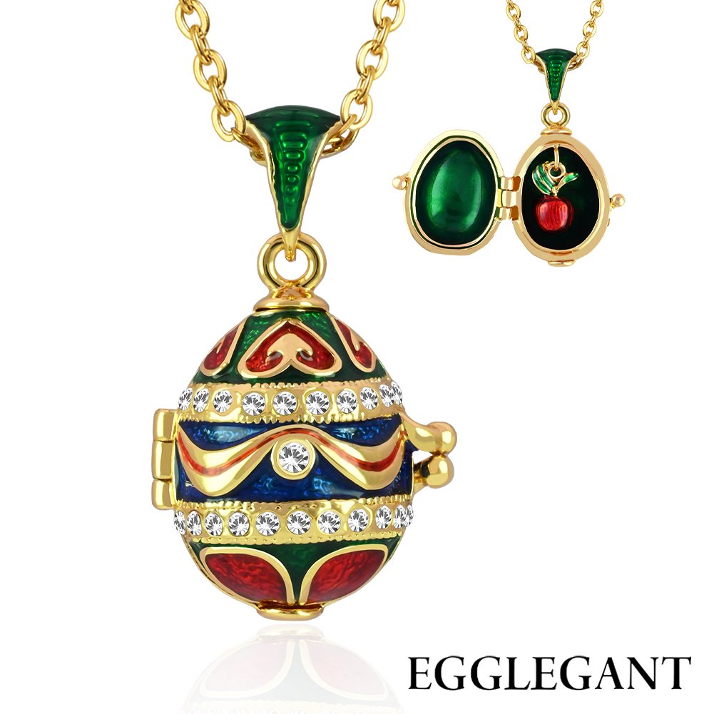 Charming Surprise Apple Egg Pendant