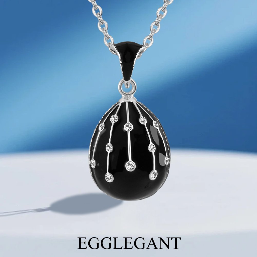 Lucky Meteor Handcrafted Red Enamel Egg Pendant Necklace - Image 6