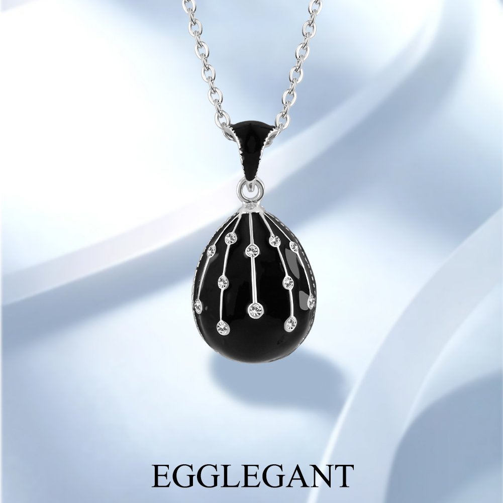 Lucky Meteor Handcrafted Red Enamel Egg Pendant Necklace - Image 7